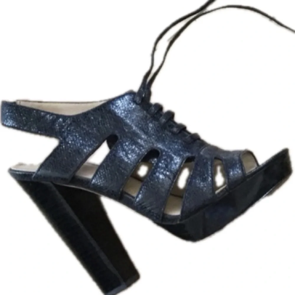 COACH | Maureen Caged Peep Toe Lace Up Platform Heels